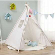 1 pieza Tienda de campaña blanca portátil, tienda de campaña interior tipo tipi, tienda de campaña para acampada al aire libre