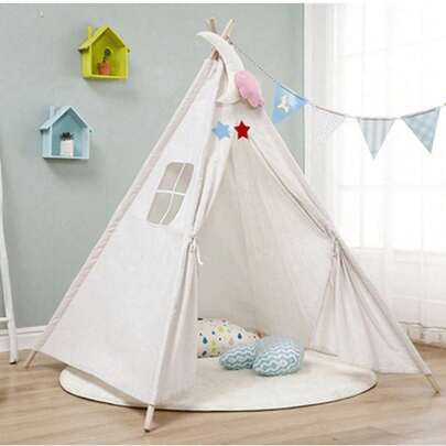 1 pieza Tienda de campaña blanca portátil, tienda de campaña interior tipo tipi, tienda de campaña para acampada al aire libre