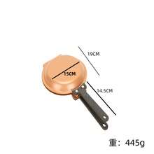 Sartén antiadherente de doble cara, sartén plegable mexicana, baja humareda de aceite para freír huevos, bistec, desayuno