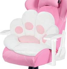 Cat Paw Cushion Comfy Plush Chair Cushions For Office, Gaming, Dining Room And Bedroom Decor (23.6" X 27.6" Grey)  Soft Cute Floor Pillow - 白色 - 查看 9