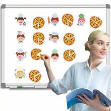 hoojojo 16 Peças/Conjunto Adesivos Magnéticos Recursos Didáticos, Ímãs de Geladeira em Formato de Pizza Fofos, Papelaria Criativa, Ferramentas de Ensino para Professores, Adereços para Jogos em Grupo, Recursos Didáticos Interativos e Divertidos, Decorações de Festa, Suprimentos Educacionais Montessori, Presentes de Feriados e Aniversários, Adequado para Jogos Familiares, Interação em Sala de Aula e Reuniões Multiplayer