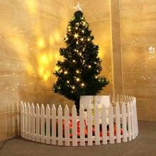 30PCS Christmas Tree Fence White Plastic Fence Christmas Tree Decorative - White - View 2
