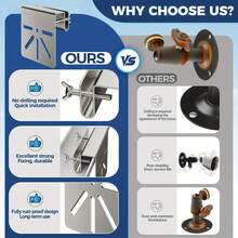 Metal Gutter Mount Bracket For Eufy SoloCam S340E30 Secure Your Solar Camera 9*8.5*3.5cm Gutter Mount Support Camera Surveillanc