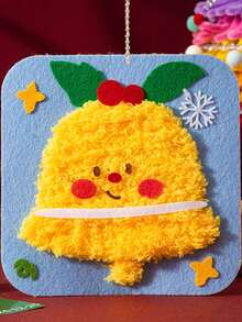 1 Set Kids Handmade Sewing Fun Kit, Christmas Handcraft Toy, Christmas Small Gift, Santa Claus, Snowman, Christmas Tree, Reindeer, Gingerbread Man, Creative Cartoon, Knitted Embroidery Painting, Craft Kit, Educational DIY Materials