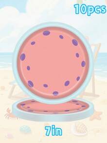 81 piezas Conjunto desechable de vajilla temática de SpongeBob SquarePants y Squidward Tentacles para fiesta de cumpleaños, platos de postre de 7 pulgadas, adecuado para camping, picnic, barbacoa en el patio, boda, Navidad, suministros para fiestas de cumpleaños - Multicolor - Ver 12