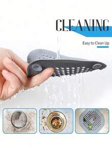 1pc Silicone Hair Filter And Drain Plug For Bathtub And Shower - Prevents Clogs And Odors