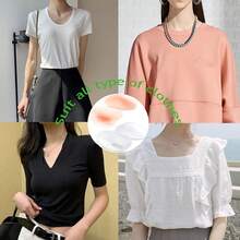 Women's Anti-Slip Shoulder Pads, Women's Clothing Silicone Shoulder Pads, Anti-Slip Shoulder Push-Up Pads Invisible Breathable Enhancer Reusable, Clothing Invisible Silicone Shoulder Pads, Suitable For Dresses And T-Shirts And Sweaters - Multicolor - View 4