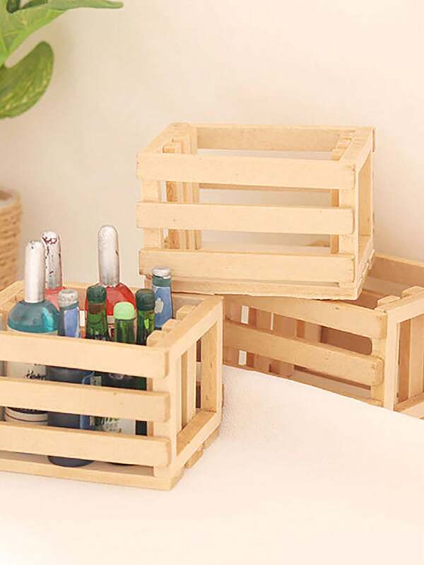 4 صناديق خشبية صغيرة ريفية، صناديق خشبية زخرفية غير مكتملة، صناديق خشبية للتخزين للأعمال اليدوية والمطبخ والمكتب والنوم والخزانة، ديكور ريفي ريفي