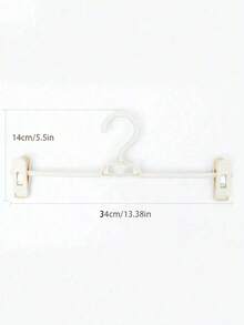 5PCS Plastic Beige Rotating With Clip Hanger, Storage Racks, Organizing Hangers, Pants Hanging Straps, Household Items