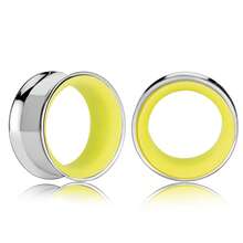 2PCS Hot 8-19MM Two-Color Stainless Steel Horn Fit Body Ear Tunnels Piercing Body Jewelry Stretcher Studs Unisex New Hypoallergenic Jewelry Women Gift