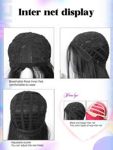 Tóc giả dài 40 inch thẳng nhiều màu sắc có mái dài Tóc giả tổng hợp màu đỏ xanh tím vàng đen tóc giả hóa trang Anime cho tiệc hóa trang Halloween 1 cái - Nhiều màu - Xem 8