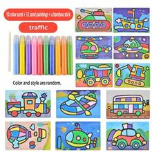 1 Set DIY Manualidades Creativas de Arte Mágico de Dibujos Animados, Incluye de Colores Múltiples y 12/24 Tableros de Pintura, Temas de Vehículos y Animales, Regalo Ideal para Cumpleaños o Fiesta