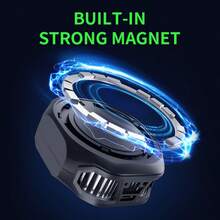 1 pieza Ventilador de enfriamiento magnético y de clip para teléfono en color negro