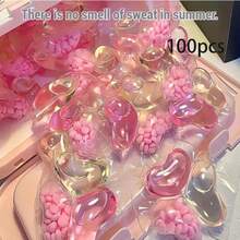 100/30pcs/Set 3-In-1 Cherry Blossom Laundry Balls Set - Cleaning, Fabric Softening, Heavy Duty Stain Removal Laundry Balls, Concentrated Fragrant Laundry Detergent, Fabric Softener, Anti-Static - Pink - View 9