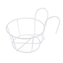 Iron Hanging Flower Bracket Durable Balcony Hanging Garden Shelf For Outdoor Wall Decor