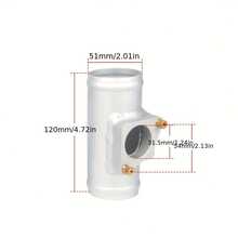 Air Flow Sensor Adapter, Air Intake Manifold Modification Accessories Sensor Flange Air Flow Meter Base Suitable For - Silver - View 13