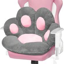 Cat Paw Cushion Comfy Plush Chair Cushions For Office, Gaming, Dining Room And Bedroom Decor (23.6" X 27.6" Grey)  Soft Cute Floor Pillow - 灰色 - 查看 1