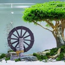 1pc Air-Powered Rotating Windmill Water Wheel Aquarium Decoration, Connects To Air Pump For Oxygenation & Landscaping, Suitable For Freshwater Tank, Grass Tank, Beginner Fish Tank Aquascape Decor