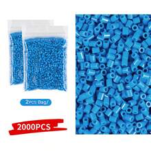 1000/2000/5000 hạt nhựa nhỏ 2.6mm, hạt ghép hình pixel, hạt sắt nung chảy, đồ thủ công tự làm chất lượng cao. - Đậu - Xem 53