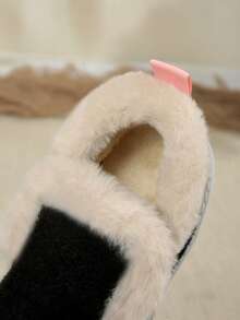 Giày bốt đi tuyết đế bằng ấm áp, thoải mái, đa năng, lót lông, lót nhiệt mùa thu/đông cho học sinh - màu đen - Xem 9