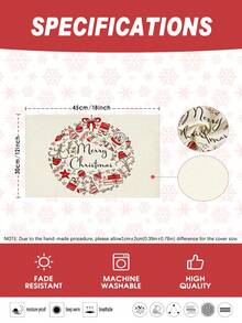 4 piezas/6 piezas Manteles de mesa rectangulares de lino navideños, de 12x18 pulgadas, lavables a máquina, decoración de mesa tejida en amarillo y gris para comedor, hogar, cocina, banquete, cafetería