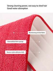 1/2/4/10 قطعة قماش استبدال مسح الأرضيات المسطح من الألياف فائقة النعومة، قماش بحزام مسح الرذاذ، غطاء قماشي بنسيج خطاف وحلقة لرأس المسح