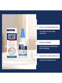 30g Shoe Repair Glue, Gentle Bonding Adhesive Suitable For Sports Shoes, Leather Shoes, Designed For Effective Repair Of Shoe Soles And Leather Products (30g*1+Dropper*1)