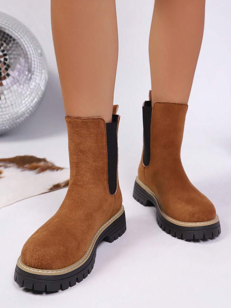 Damen Lässig Slip-On Knöchel Stiefel und Stiefeletten, vielseitig für den täglichen Gebrauch