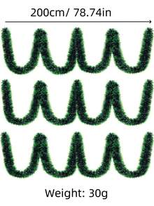 Length Of 2PCS : 200 Cm / 78.74 Inches /6.56 Feet, Width: 9 Cm /3.5 Inches Christmas Decorations, Green Snowflakes, Artificial Christmas Pine Ribbons, Christmas Green Wreaths, Wedding And Birthday Party Ceiling Decorations, Christmas Tree Decorations, Christmas Gifts, New Year Gifts, Christmas Decoration Gifts, Courtyard Decorations, Indoor Decorations, Outdoor Decorations, House Decorations