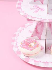 Bộ 1 giá đỡ bánh nhiều tầng và trang trí bánh cho tiệc em bé chủ đề nơ hồng, giá trưng bày bánh cupcake dùng một lần họa tiết nơ hồng trang nhã, ruy băng nơ hồng trang trí bánh, trang trí tiệc bé gái, giá đỡ bánh nhiều tầng trang trí tiệc sinh nhật 1 tuổi, giá đỡ bánh tráng miệng chủ đề nơ hồng cho tiệc sinh nhật, trang trí tiệc mừng em bé chào đời, quà tặng tiệc mừng em bé chào đời, trang trí tiệc tiết lộ giới tính. - Nơ hồng - Xem 8