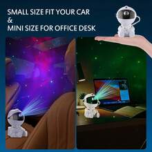Astronaut Hugging Moon For Galaxy Night Light With 8 Modes, Remote Control & 360° Rotation - USB Powered LED Star Projector For Bedroom Decor, Game Room, Home Theater Ceiling - Perfect For Christmas & Halloween - Star - View 5