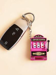 1 buc mini amuzant drăguț norocos fructe breloc pandantiv mașină de filat joc slot machine mic norocos tragere pandantiv cuplu breloc bibelouri mașina breloc cheie lanyard geantă farmecul breloc accesorii breloc pentru rucsac cadou de ziua de naștere cadou pentru prieten.