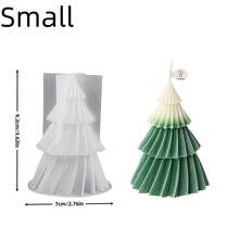 1PC 3D Christmas Tree Candle Silicone Mold DIY Christmas Candle Making Handmade Soap Paste Resin Baking Tool Holiday Gift