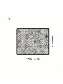 1 件波西米亚印花洗衣机防尘罩，吸水台面垫，吸水速干冰箱门垫，微波炉防尘罩，带排水孔的柔软硅藻泥门垫，超强吸水耐磨防滑餐具晾干垫，现代洗衣机和烘干机罩，尺寸 19.7 * 23.6 英寸，适用于洗衣房、厨房、学校、办公室、家庭、旅行、包袋、收纳整理、婚礼、Y2K、派对、母亲节礼物、卧室装饰、花园、厨房装饰、夏季、海滩、房间装饰、软萌、毕业季 - 彩色 - 查看 10