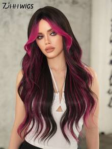 7JHH WIGS Perucă superbă, extra lungă, ondulată, roșie, de 30 de inci, pentru femei, peruci crețe, ondulate și pufoase, cu breton, păr sintetic, peruci complete pentru mașină, pentru ținute zilnice și de petrecere la festivaluri muzicale, pentru costume de Halloween, accesorii de modă potrivite