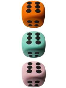 6 PIEZAS, Dados de espuma EVA extra grandes de 3,8/8 cm - Una herramienta de aprendizaje matemático de seis caras, utilizada como pelota antiestrés en el aula, un dado gigante de 6 caras extra grande, un juguete de aprendizaje educativo para aliviar la ansiedad, adecuado para juegos de mesa, portátil y ligero, es la opción perfecta para regalos de cumpleaños y vuelta al cole. Obtén tu número de la suerte.
