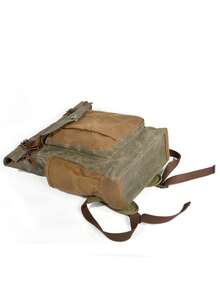 Mochila estilo vintage americano, mochila de regalo para vacaciones, bolsa de lona encerada, bolsa de lona casual para viajes, senderismo y portátil