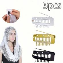 1/2/3 Stücke Bestseller Clips, Hut, Schleier, Schal Fixierclips, Perücken Haarteil, elastische BB Clips, Klauenclips, Haarklammern, Haarspangen, Haarbarrettes