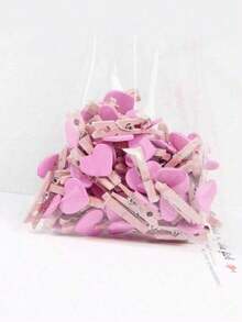 10 pièces Pinces en forme de cœur rouge, pinces à linge en bois en forme de cœur pour photos, papiers, notes, mémos. Petites pinces à linge pour décoration de mariage et de maison, papeterie