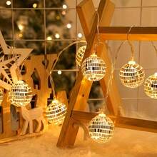 LED Mirror Ball Fairy Lights – Sparkling Decor For Valentine's Day, Christmas & Disco Parties