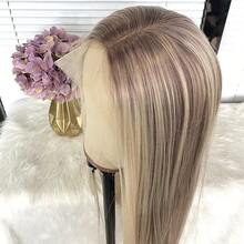 DHighs Blonde Synthetic Lace Front Wig For Women 22 Inch L Heat Resistant Up To 160C 320F High Density Straight Hair Contemporary Style10 - BlondeHighlightsLaceFrontWig - View 7