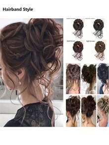 Elegant Curly Bun,Synthetic Curly Donut Hair Extension For Women, Fashion Heightening Puff Hair Pad, Extended Bun, Slouchy Style Clip Style Flower Bud Ball Head, Naturally Fluffy Hair Bag For Women With Long Beard, Wig Set, Ponytail Wig Ring Hair Clip - Easy To Clip Into Bun, Instantly Fuller Look ,Hair Styling Kit ,Hair Tool Kit ,Hair Styling Tools