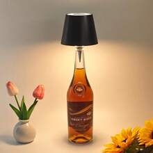 Wireless Wine Bottle Lamp, Cordless Lampshade, 10 Dimming Colors, Bottle Stopper Night Light Kit, Rechargeable RGB Touch-Dimmable, For Home, Bar, Wedding, Party Perfect Gift Perfect Creative Gift 3000mAh Battery - White - 查看 6