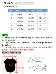 EOO 1件宠物衣服，时尚新款格子条纹图案狗狗连帽衫，保暖舒适，适合猫狗，秋冬季 - 彩色 - 查看 6