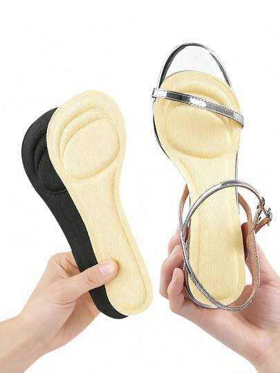 2 件自粘海绵半鞋垫，透气吸汗鞋垫，可修剪防滑高跟鞋垫