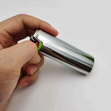 Metal Lighter Cover Pouch Holder Mirror Surface Silver Plain Color Full Size Classic Lighter Type J6, Idea (Silver) - Màu tím - Xem 3