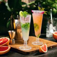 25 Stück 150ml/5oz Champagner Flöten, funkelnde Champagner Bar Becher, klare Sektgläser für Picknicks, Hochzeiten, Partys, Cocktail-Events und Outdoor-Feiern, elegant und einfach zu reinigen