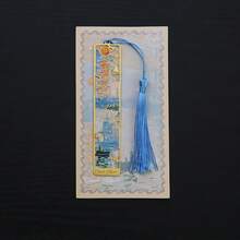 1个带流苏的金属书签，金色镂空书签，梵高油画主题书签，阅读配件礼品，适合爱书人士、作家、读者、学生、青少年、男士、女士和成人。这是送给家人或朋友的完美礼物。返校用品 - 綠色 - 查看 4