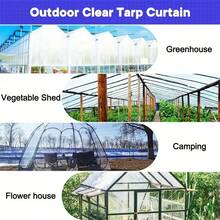 Heavy-Duty Clear Waterproof Tarp With Metal Grommets - UV Block, Tear-Resistant Transparent PVC/Vinyl Cover For RV, Boat, Car, Patio, Garage, Outdoor - All-Purpose Heavy-Duty Tarpaulin, Tarps Heavy Duty Waterproof - trong suốt - Xem 6