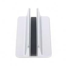 Vertical Desktop Notebook Holder, Space-Saving Adjustable Standing Dock For Laptop Ergonomic Organization - Silver - View 5